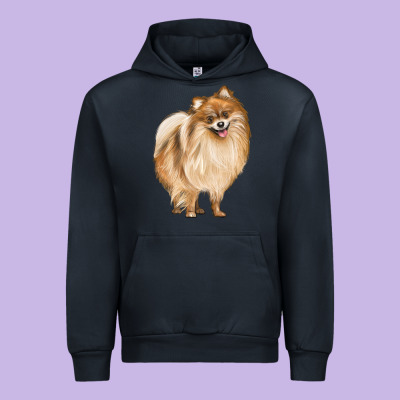 Pomeranian Dog Illustrations Urban Hoodie Designed By Lillyallendesigns