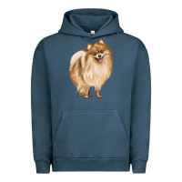 Pigment Midnight Navy Pomeranian Dog Illustrations Urban Hoodie - LillyAllenDesigns