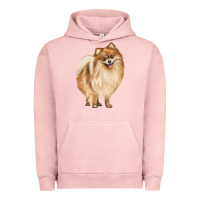 Pigment Salmon Pomeranian Dog Illustrations Urban Hoodie - LillyAllenDesigns