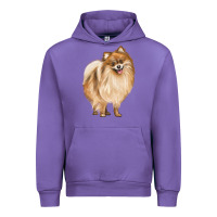Tulip Pomeranian Dog Illustrations Urban Hoodie - LillyAllenDesigns