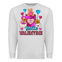 Dove Grey hello valentine valentines day coffee mug Premium Sweatshirt - FaDigitalArtStudio