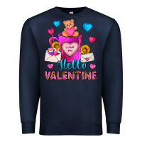Navy hello valentine valentines day coffee mug Premium Sweatshirt - FaDigitalArtStudio