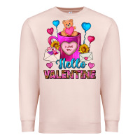Pale Pink hello valentine valentines day coffee mug Premium Sweatshirt - FaDigitalArtStudio