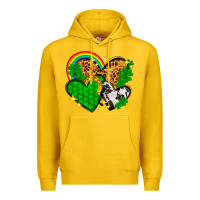 Lemon St. Patrick's Day hearts with leopard Premium Hoodie - HowdyJamesFarm