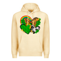 Pina Colada St. Patrick's Day hearts with leopard Premium Hoodie - HowdyJamesFarm