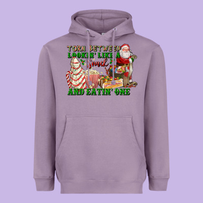 Torn Between Lookin Like A Snack And Eatin One Heavyweight Hoodie Designed By Fadigitalartstudio
