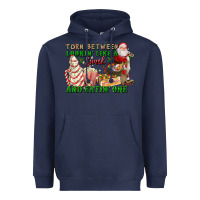 Navy torn between lookin like a snack and eatin one Heavyweight Hoodie - FaDigitalArtStudio