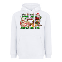 White torn between lookin like a snack and eatin one Heavyweight Hoodie - FaDigitalArtStudio