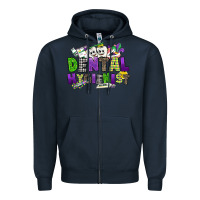Navy dental hygienest mardi gras Zipper Hoodie - CowGirlArtShop