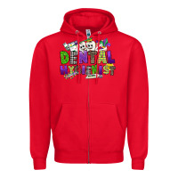 Red dental hygienest mardi gras Zipper Hoodie - CowGirlArtShop