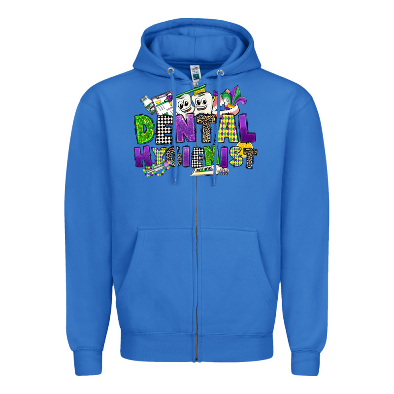 Dental Hygienest Mardi Gras Zipper Hoodie by CowGirlArtShop | Teevron