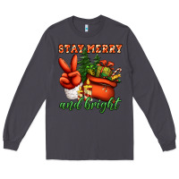 Smoke stay merry and bright peace hand Long Sleeve Tee - Jasminsmagicworld