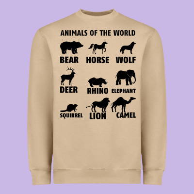 Animal Of The World Heavyweight Sweatshirt Designed By Bettercallsaul