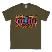 Army Green Leopard Mama Lightning Classic Tee - RanaPortraitStore