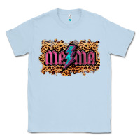 Dusty Blue Leopard Mama Lightning Classic Tee - RanaPortraitStore