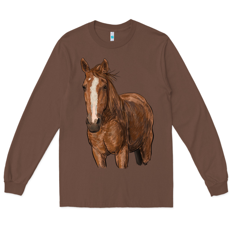 Brown Horse Long Sleeve Tee by RanaPortraitStore | Teevron