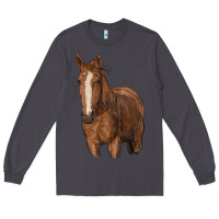 Smoke brown horse Long Sleeve Tee - RanaPortraitStore