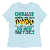 Baby Blue get more tattoos Ladies Tee - NancyCooperArtShop