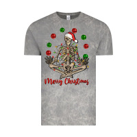 Cloud Rock Merry Christmas skeleton Vintage Tee - NancyCooperArtShop