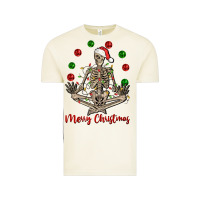 Vintage Arctic Merry Christmas skeleton Vintage Tee - NancyCooperArtShop