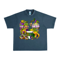 Midnight Navy Mardi Gras Coffee Cups Urban Heavy Tee - BundleAndBundleShop