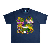 Navy Mardi Gras Coffee Cups Urban Heavy Tee - BundleAndBundleShop