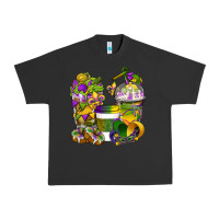 Pigment Black Mardi Gras Coffee Cups Urban Heavy Tee - BundleAndBundleShop