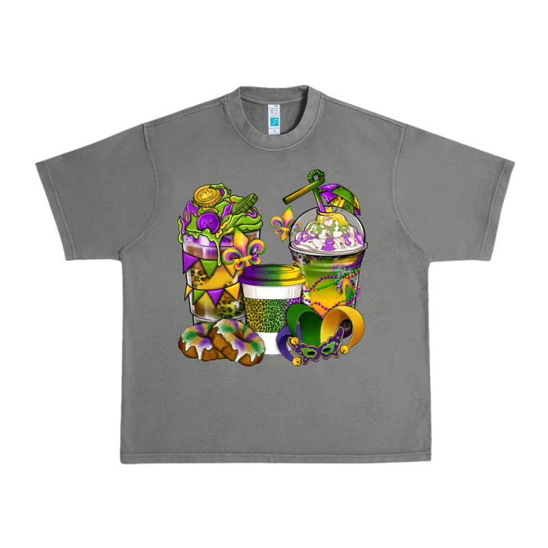 Mardi Gras Coffee Cups Urban Heavy Tee by BundleAndBundleShop | Teevron