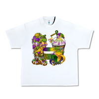 White Mardi Gras Coffee Cups Urban Heavy Tee - BundleAndBundleShop