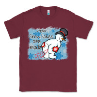 Burgundy how snowflakes are made winter christmas Classic Tee - MaliasSmallBusiness