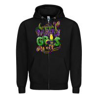 Black happy mardi gras yall Zipper Hoodie - CowGirlArtShop
