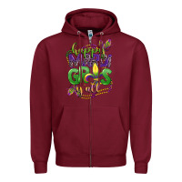 Burgundy happy mardi gras yall Zipper Hoodie - CowGirlArtShop