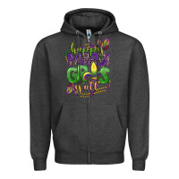 Charcoal Heather happy mardi gras yall Zipper Hoodie - CowGirlArtShop