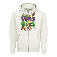 Oatmeal Heather happy mardi gras yall Zipper Hoodie - CowGirlArtShop