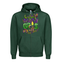 Sports Green happy mardi gras yall Zipper Hoodie - CowGirlArtShop
