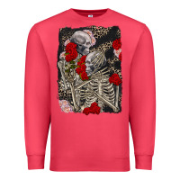 Cardinal Two skeletons hugging Valentine's Day Premium Sweatshirt - FaDigitalArtStudio