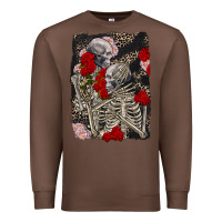 Chestnut Two skeletons hugging Valentine's Day Premium Sweatshirt - FaDigitalArtStudio