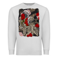 Dove Grey Two skeletons hugging Valentine's Day Premium Sweatshirt - FaDigitalArtStudio
