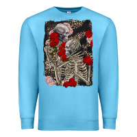 Ocean Blue Two skeletons hugging Valentine's Day Premium Sweatshirt - FaDigitalArtStudio