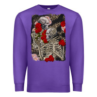 Purple Two skeletons hugging Valentine's Day Premium Sweatshirt - FaDigitalArtStudio