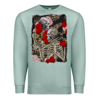 Seafoam Two skeletons hugging Valentine's Day Premium Sweatshirt - FaDigitalArtStudio