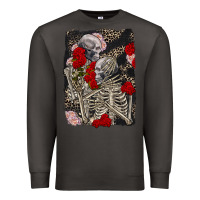 Smoke Two skeletons hugging Valentine's Day Premium Sweatshirt - FaDigitalArtStudio