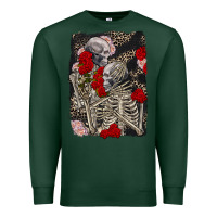 Sports Green Two skeletons hugging Valentine's Day Premium Sweatshirt - FaDigitalArtStudio
