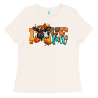 Bone love fall holstein cow Ladies Tee - Jasminsmagicworld