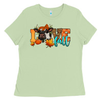 Matcha love fall holstein cow Ladies Tee - Jasminsmagicworld