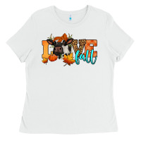 White love fall holstein cow Ladies Tee - Jasminsmagicworld