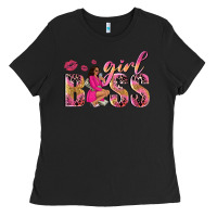 Black girl boss afro black woman Ladies Tee - NancyCooperArtShop