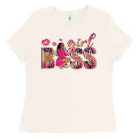 Bone girl boss afro black woman Ladies Tee - NancyCooperArtShop