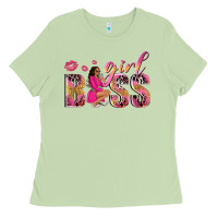 Matcha girl boss afro black woman Ladies Tee - NancyCooperArtShop