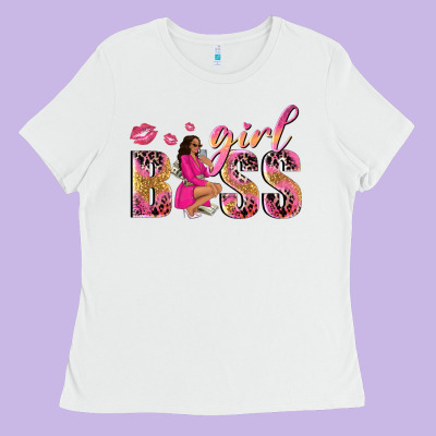 Girl Boss Afro Black Woman Ladies Tee Designed By Nancycooperartshop